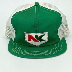 Vintage NK Northrup King Green K-Brand Snapback Trucker Hat Mesh (H3)